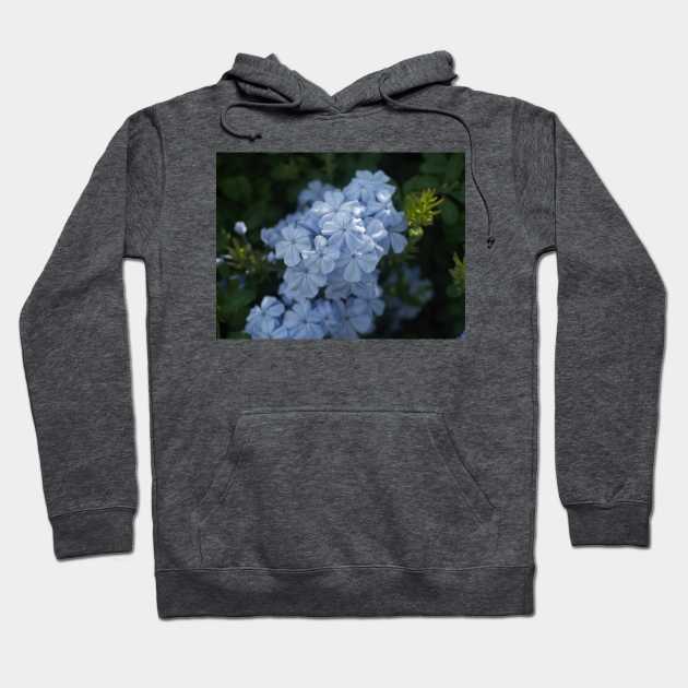 Scenic Flowers Blue Hoodie by BenjiRetroWave